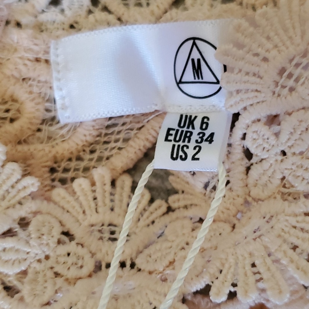 Floral lace bell sleeve dress sz 2 - Picture 6 of 10